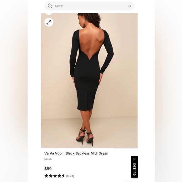 Lulus Backless midi dress - Picture 2 of 10